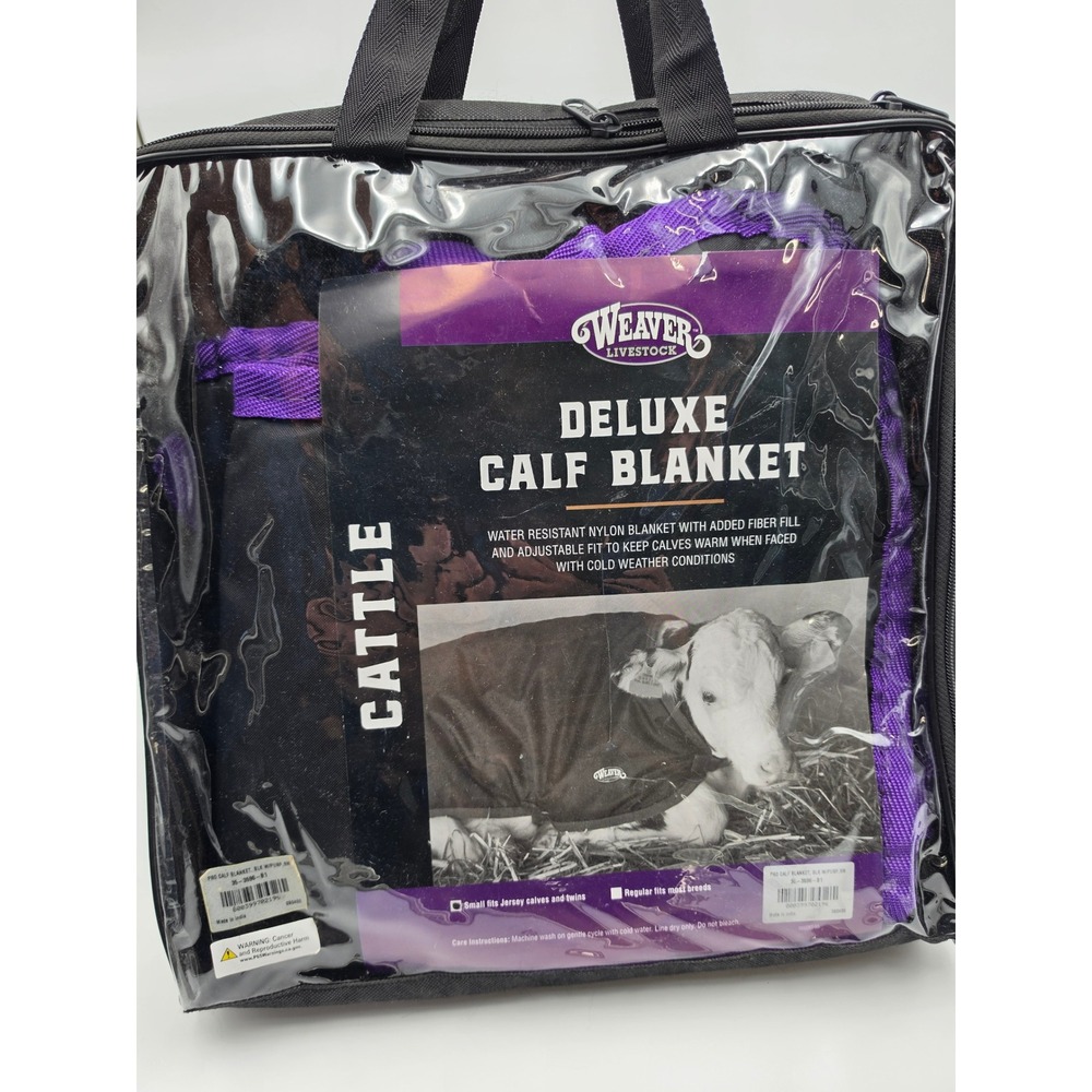 Weaver Livestock Deluxe Calf Blanket Black Purple Small, Jersey / Twin NEW